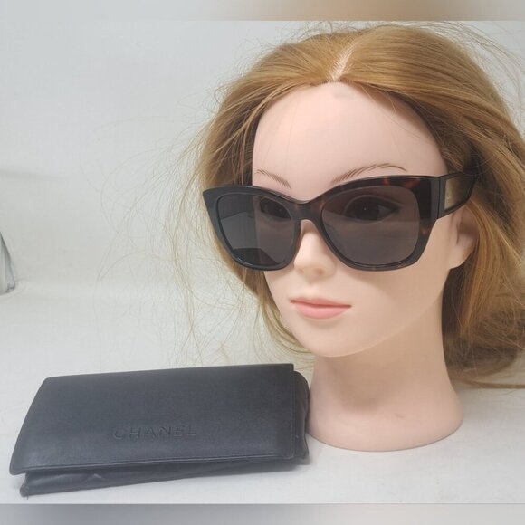 CHANEL Women's Sunglasses 5429 Havana Mirror Arms CC Logo 55-17-140 - Picture 3 of 16